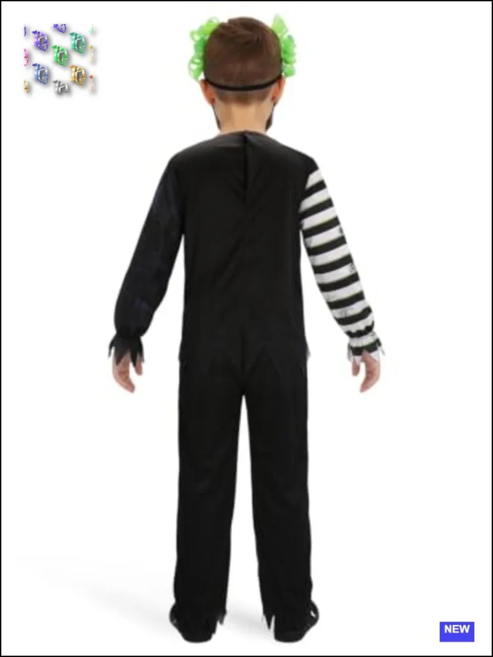 Kids Scary Clown Halloween Costume Boys Girls Creepy Clown Outfit with Mask